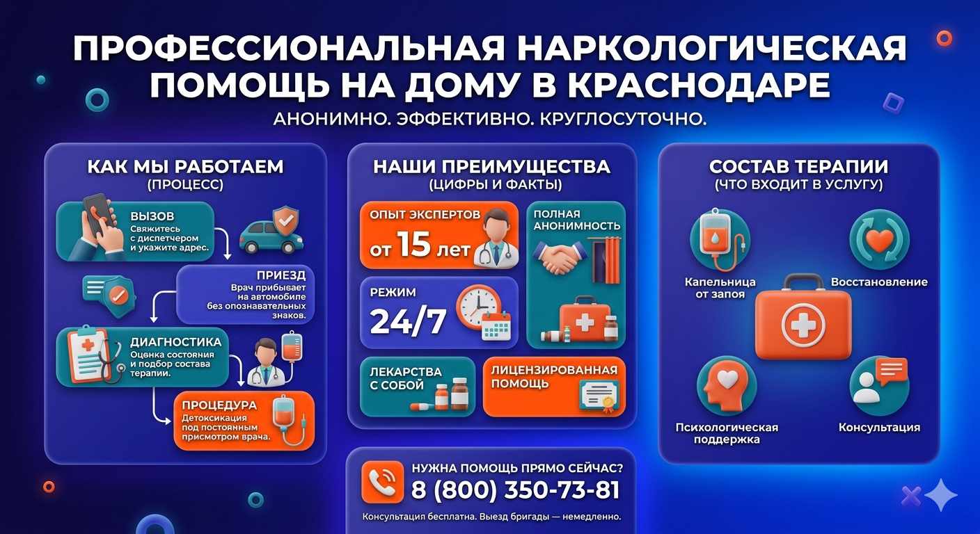 Инфографика о принципах лечения алкоголизма на дому в Трубчевске: этапы вызова нарколога, преимущества анонимной детоксикации и состав медицинской помощи.